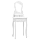 Schminktisch-Set Mit Hocker 50X59X136Cm Paulownia-Holz