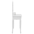 Schminktisch-Set Mit Hocker 80X69X141Cm Paulowniaholz