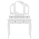 Schminktisch-Set Mit Hocker 100X40X146 Cm Paulownia-Holz