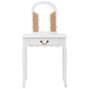 Schminktisch Mit Hocker 65X36X128 Cm Paulownia-Holz Mdf