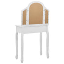 Schminktisch Mit Hocker 65X36X128 Cm Paulownia-Holz Mdf