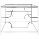 Couchtisch Silbern Edelstahl Und Glas