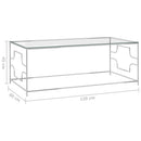 Couchtisch Silbern Edelstahl Und Glas