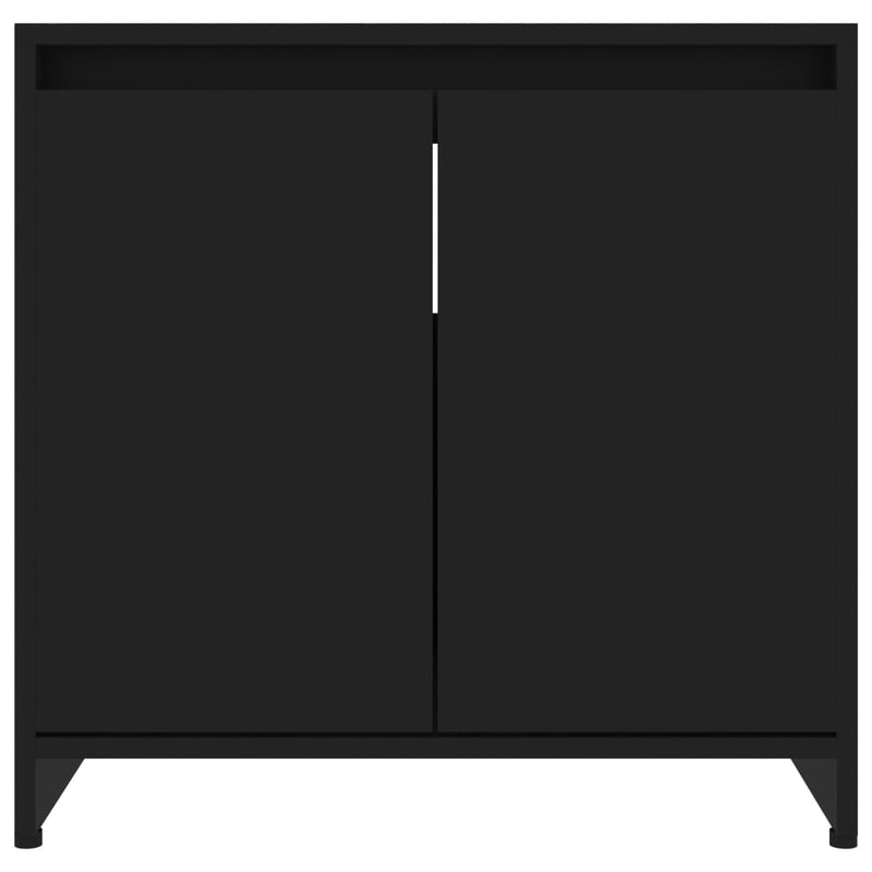 Badezimmerschrank Schwarz 60x33x61 cm Holzwerkstoff