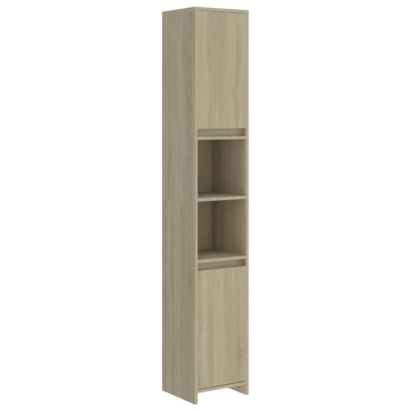 Badezimmerschrank Sonoma-Eiche 30x30x183,5 cm Holzwerkstoff