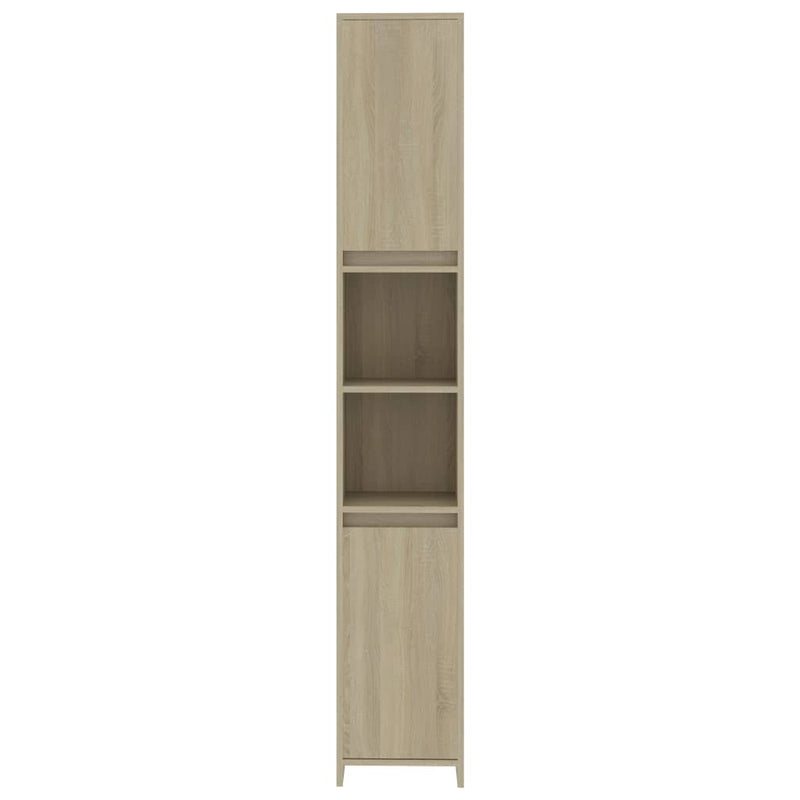 Badezimmerschrank Sonoma-Eiche 30x30x183,5 cm Holzwerkstoff