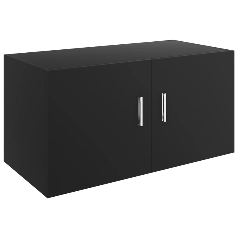 Wandschrank Schwarz 80 x 39 x 40 cm Holzwerkstoff