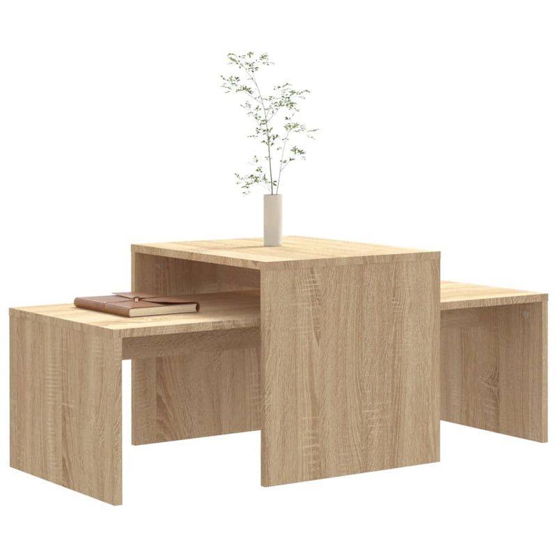 Couchtisch-Set Sonoma-Eiche 100x48x40 cm Holzwerkstoff