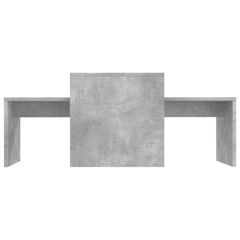 Couchtisch-Set Betongrau 100x48x40 cm Holzwerkstoff