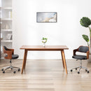 Drehbarer Bürostuhl Schwarz Bugholz Und Kunstleder