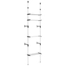 Teleskop-Garderobe Mit Regalen Aluminium Silber