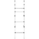 Teleskop-Garderobe Mit Regalen Aluminium Silber