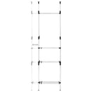 Teleskop-Garderobe Mit Stangen Und Regal Aluminium