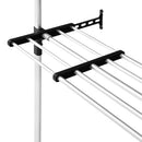Teleskop-Garderobe Mit Stangen Und Regal Aluminium