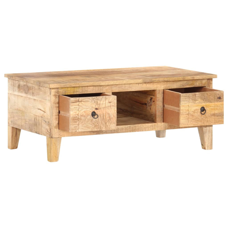 Couchtisch 100x55x40 cm Raues Mangoholz