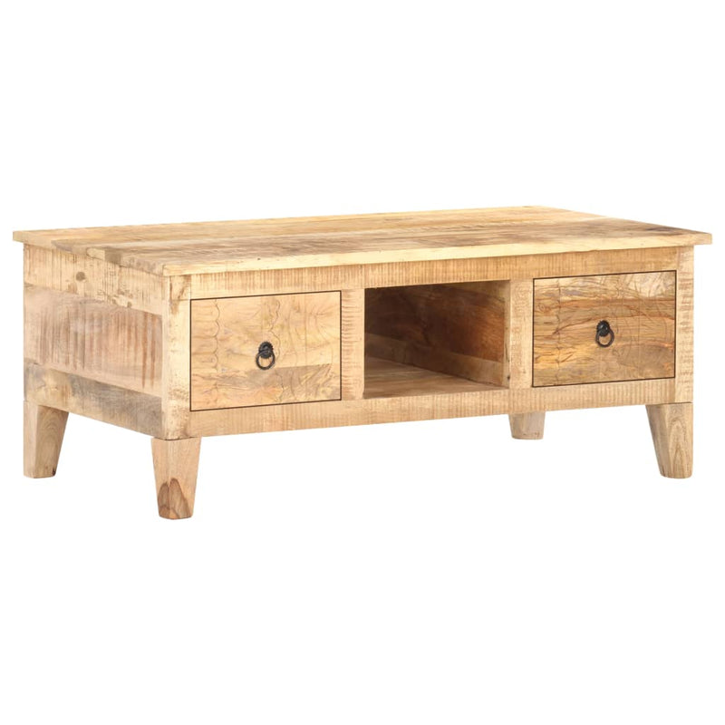 Couchtisch 100x55x40 cm Raues Mangoholz