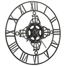 Wanduhr Silbern 78 Cm Metall