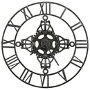 Wanduhr Silbern 78 Cm Metall