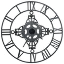 Wanduhr Silbern 78 Cm Metall