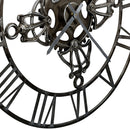Wanduhr Silbern 78 Cm Metall