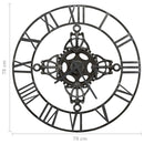 Wanduhr Silbern 78 Cm Metall