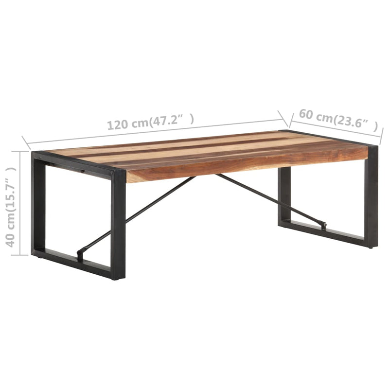 Couchtisch 120x60x40 cm Massivholz