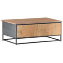Couchtisch Grau 90X50X35 Cm Massivholz Akazie