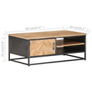 Couchtisch 90X50X35 Cm Massivholz Akazie