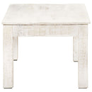 Couchtisch Weiß 110X60X45 Cm Massivholz Mango