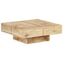 Couchtisch Braun Quadratisch Massivholz Mango