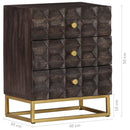 Nachttisch Schwarz Massivholz Mango