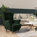 Ohrensessel Mit Hocker Samt