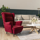 Ohrensessel Mit Hocker Samt