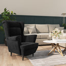 Ohrensessel Mit Hocker Samt