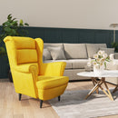 Ohrensessel Mit Hocker Samt