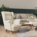 Ohrensessel Mit Hocker Samt