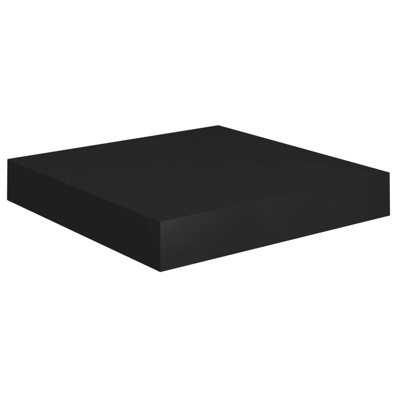 Schwebende Wandregale 4 Stk. Schwarz 23x23,5x3,8cm MDF