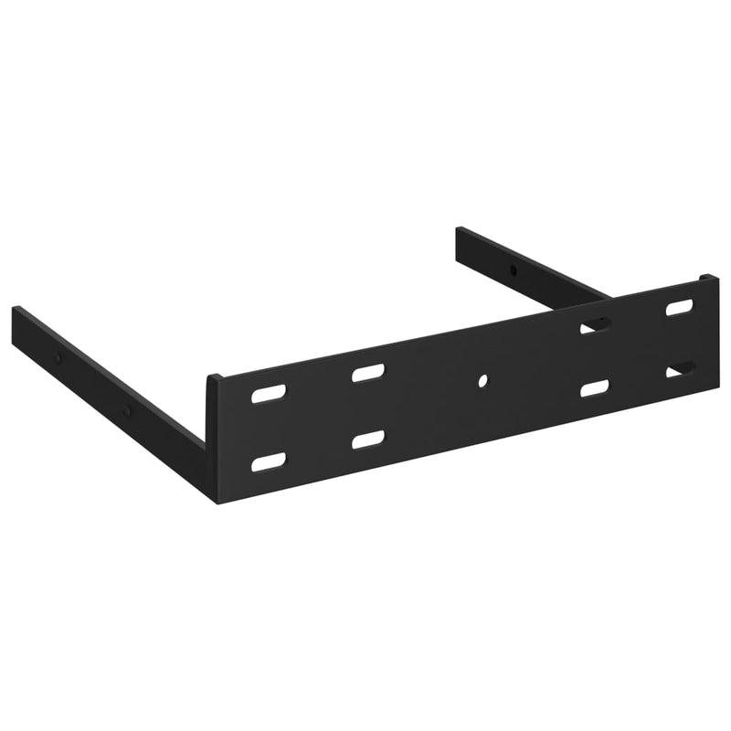 Schwebende Wandregale 4 Stk. Schwarz 23x23,5x3,8cm MDF