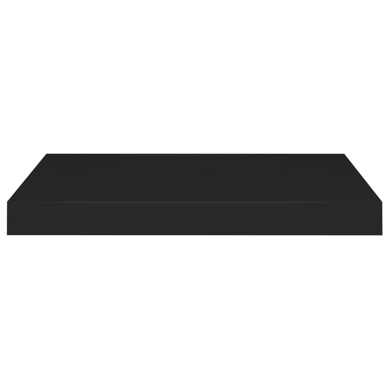 Schweberegale 2 Stk. Schwarz 50x23x3,8 cm MDF