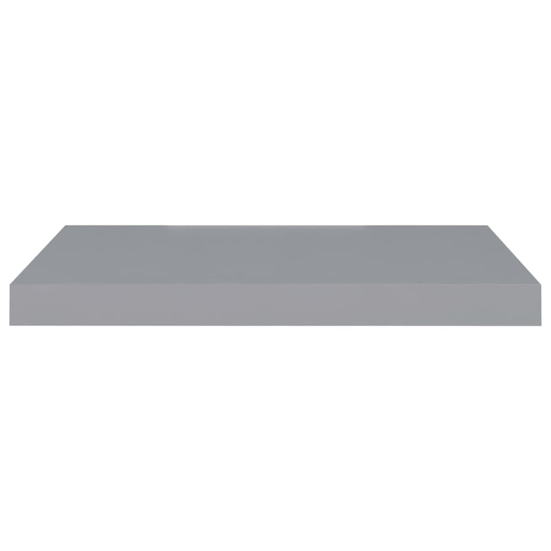 Schwebende Wandregale 2 Stk. Grau 60x23,5x3,8cm MDF