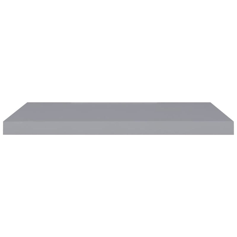 Schweberegale 2 Stk. Grau 80x23,5x3,8 cm MDF