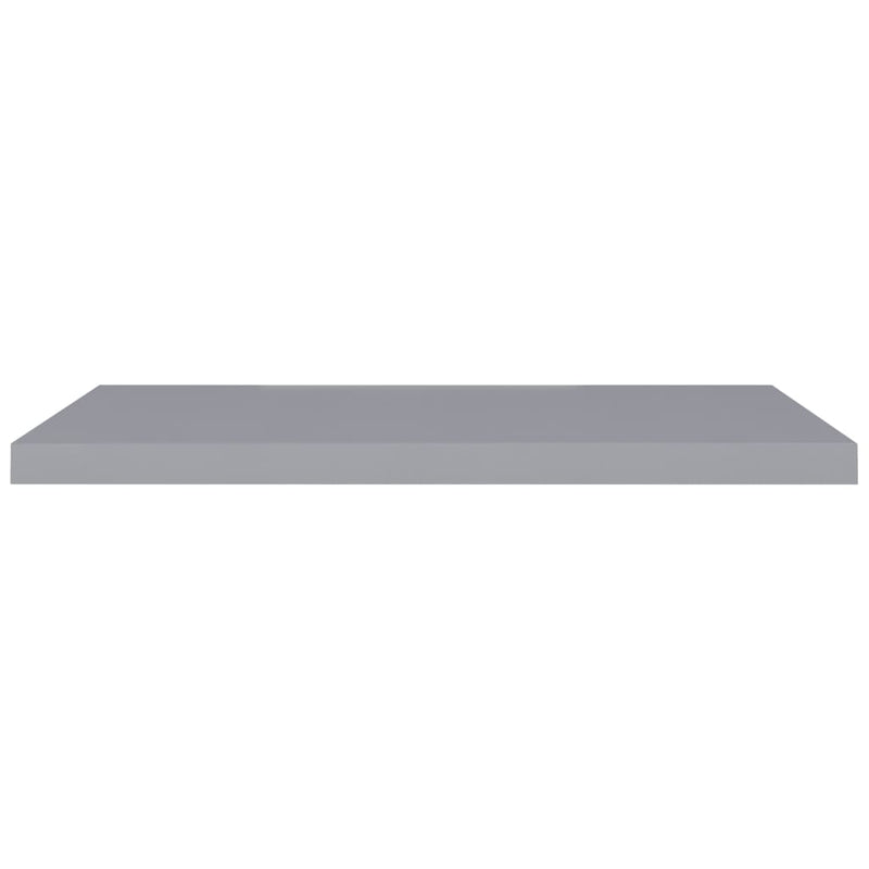 Schwebende Wandregale 2 Stk. Grau 90x23,5x3,8cm MDF