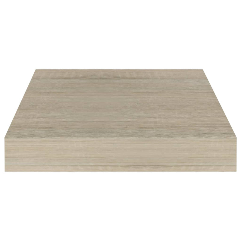 Schwebende Wandregale 2 Stk. Eichefarben 23x23,5x3,8cm MDF