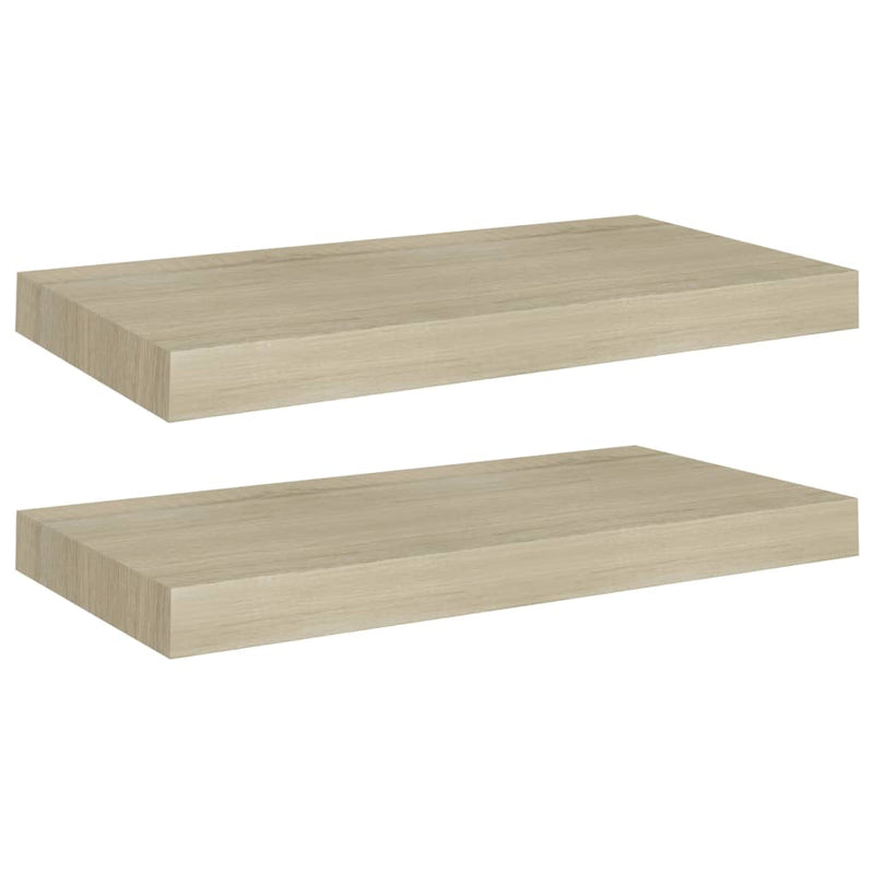 Schwebende Wandregale 2 Stk. Eichefarben 50x23x3,8cm MDF