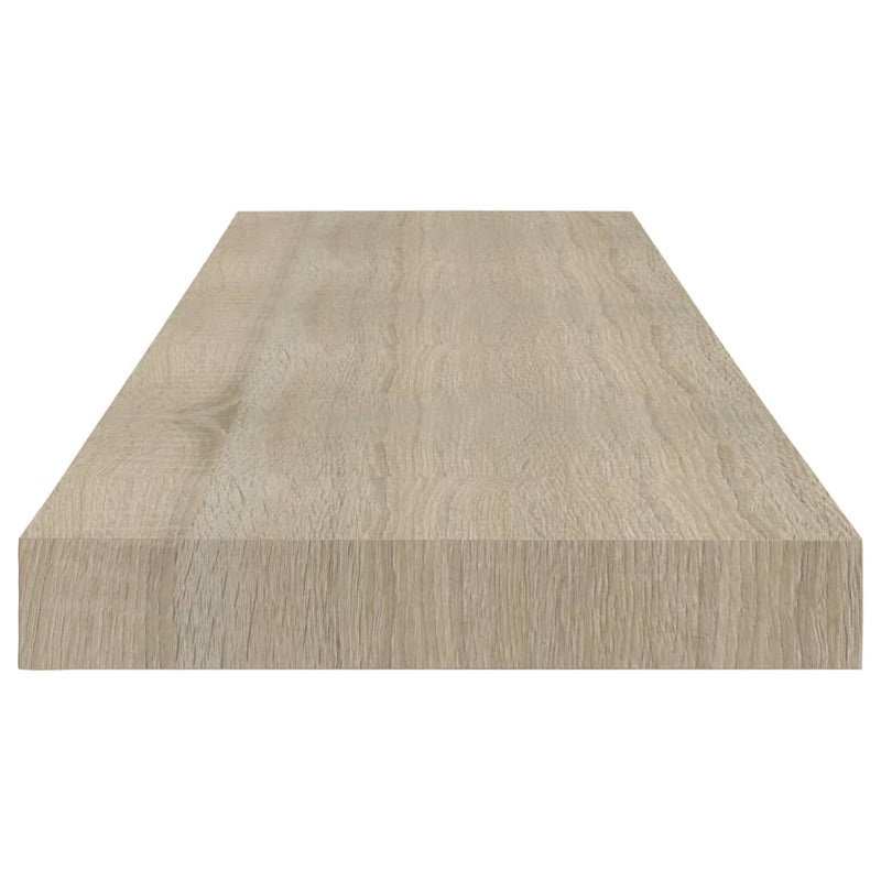 Schweberegale 2 Stk. Eiche-Optik 80x23,5x3,8 cm MDF