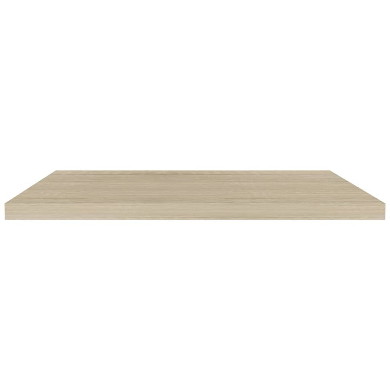 Schweberegale 2 Stk. Eichen-Optik 90x23,5x3,8 cm MDF