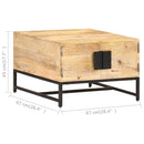 Couchtisch 67X67X45 Cm Mango Massivholz