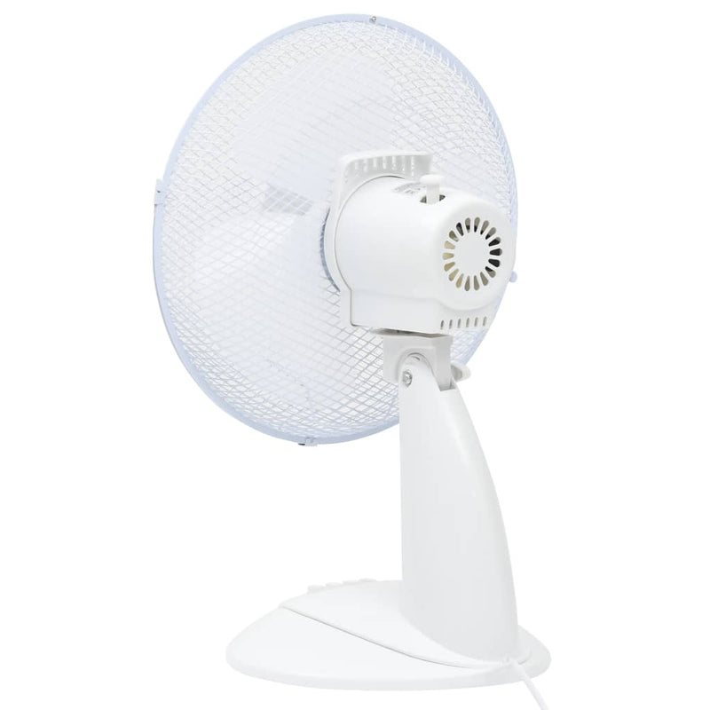 Tischventilator 3 Geschwindigkeiten 30 cm 40 W Weiß