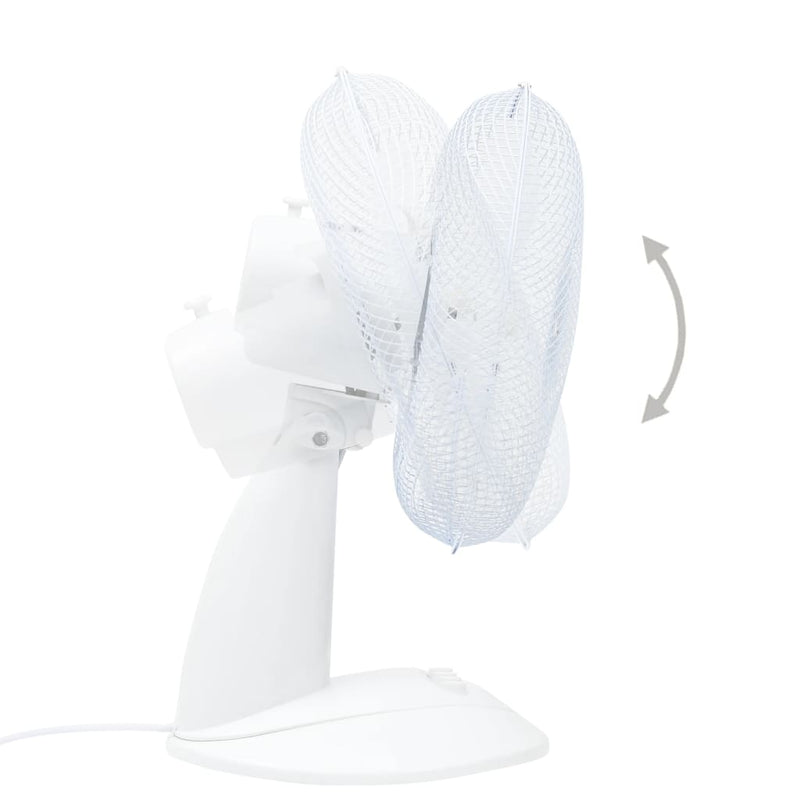 Tischventilator 3 Geschwindigkeiten 30 cm 40 W Weiß