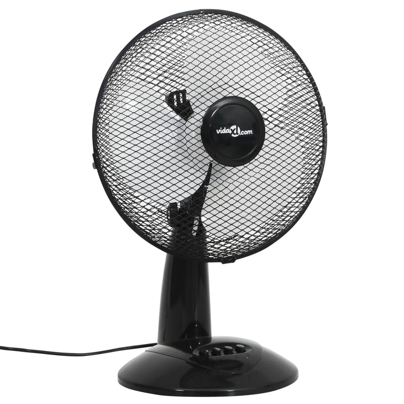 Tischventilator 3 Geschwindigkeiten 30 cm 40 W Schwarz